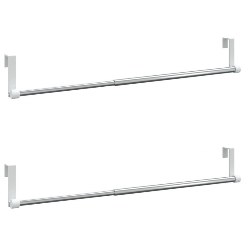 Karnisze, 2 szt., biało-srebrne, 40-60 cm, aluminium