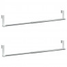 Karnisze, 2 szt., biało-srebrne, 40-60 cm, aluminium