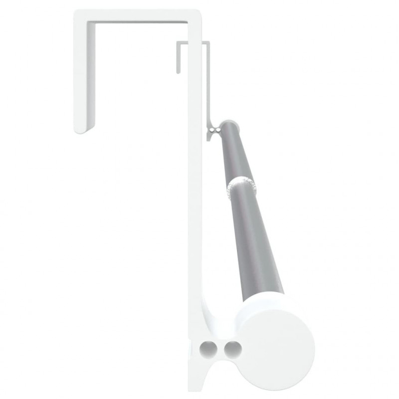 Karnisze, 2 szt., biało-srebrne, 40-60 cm, aluminium