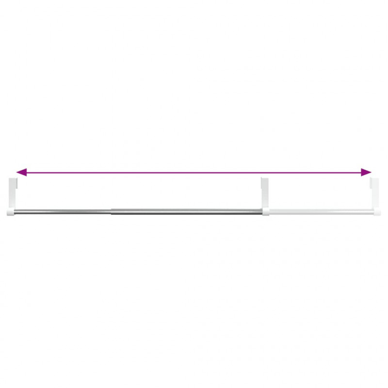 Karnisze, 2 szt., biało-srebrne, 40-60 cm, aluminium