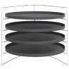 Blachy do pizzy, 4 szt, na stojaku, Ø 28 cm, stal