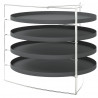 Blachy do pizzy, 4 szt, na stojaku, Ø 28 cm, stal