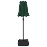 Podwójny parasol ogrodowy z LED, zielony, 316x240 cm
