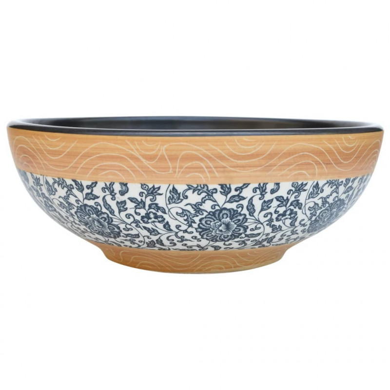 Umywalka nablatowa, kolorowa, okrągła, Φ41x14 cm, ceramiczna