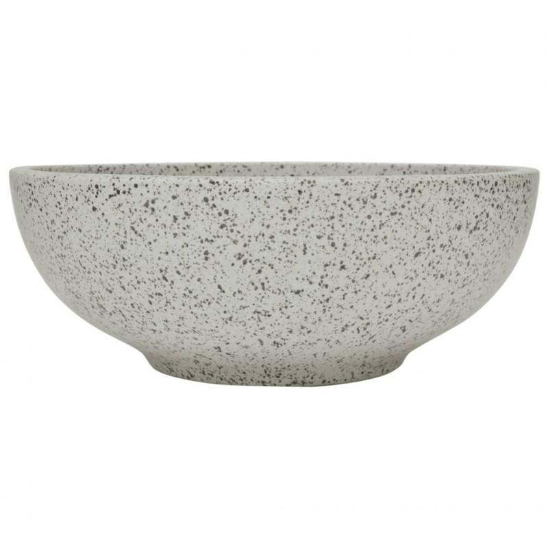 Umywalka nablatowa, szara, okrągła, Φ41x14 cm, ceramiczna