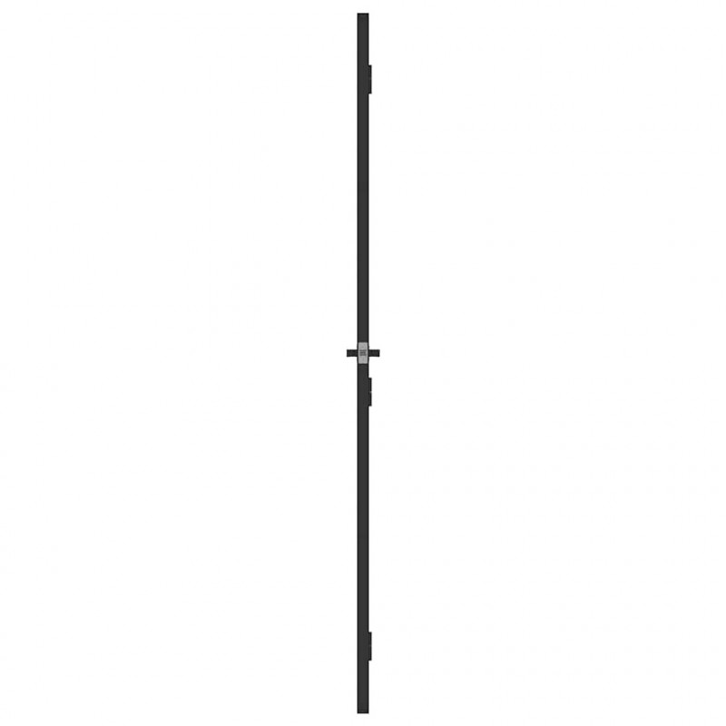 Drzwi wewnętrzne, czarne, 83x201,5 cm, szkło i aluminium