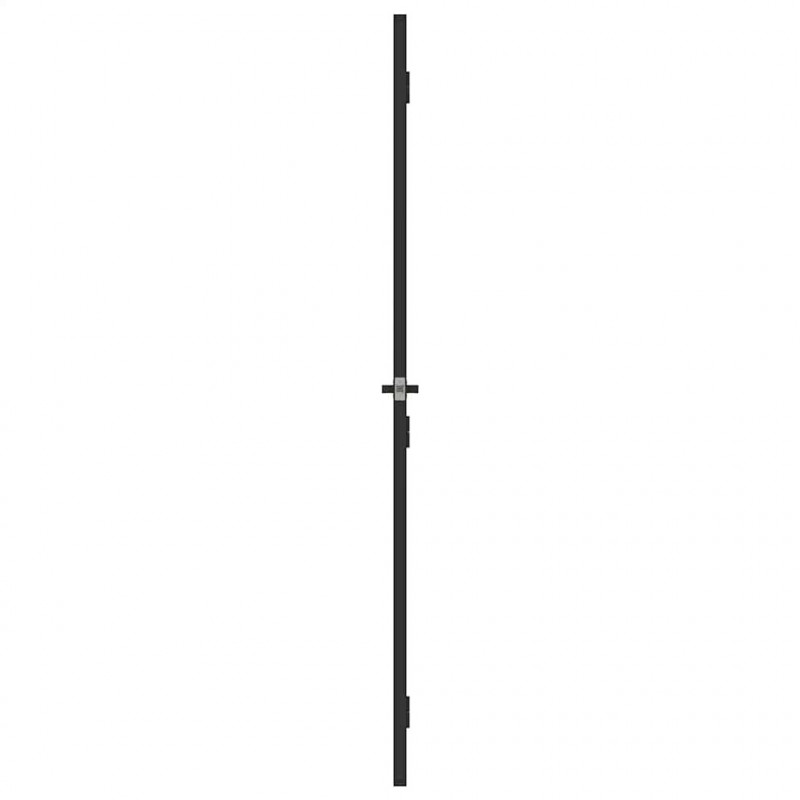 Drzwi wewnętrzne, czarne, 102,5x201,5 cm, szkło i aluminium