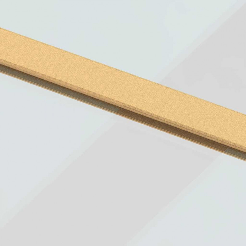 Drzwi przesuwne, złote, 76x205 cm, przezroczyste szkło ESG