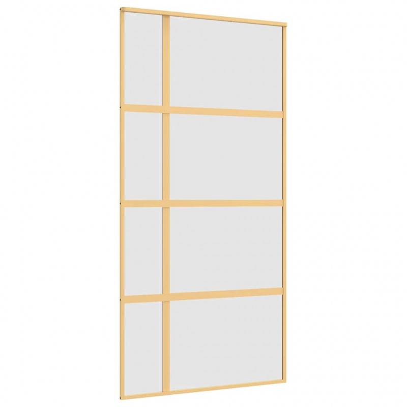Drzwi przesuwne, złote, 102,5x205 cm, mrożone szkło ESG