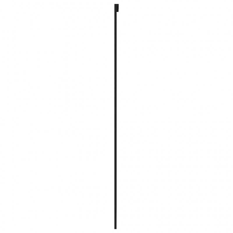 Drzwi przesuwne, czarne, 90x205 cm, szkło hartowane, aluminium