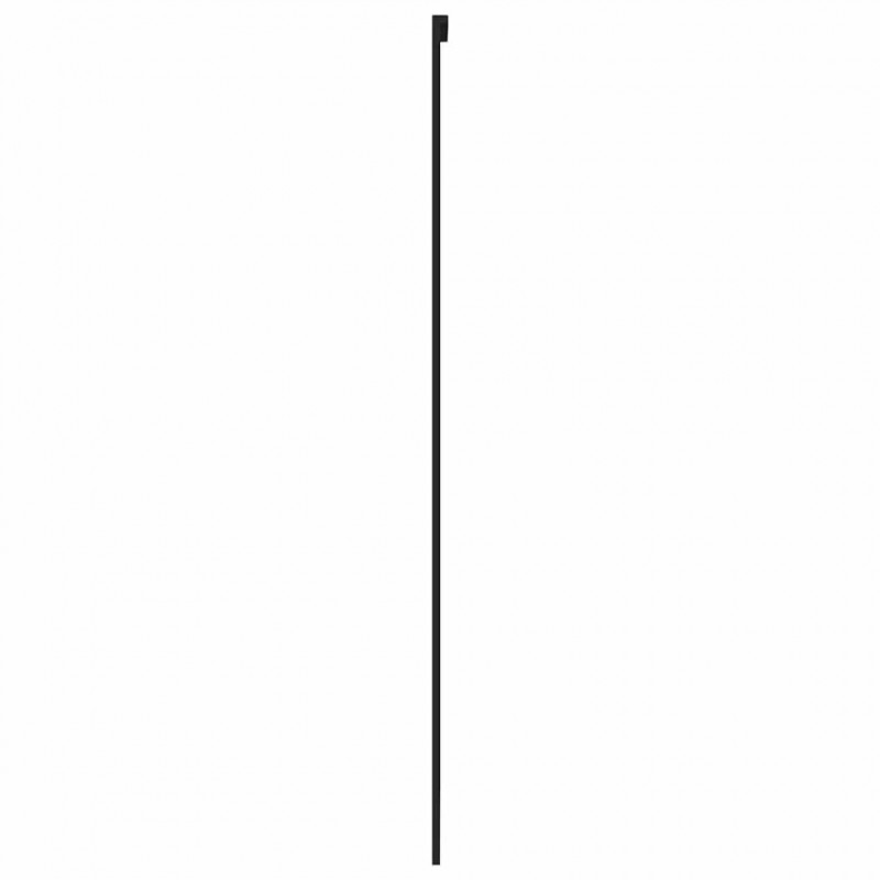 Drzwi przesuwne, czarne, 76x205 cm, szkło hartowane, aluminium