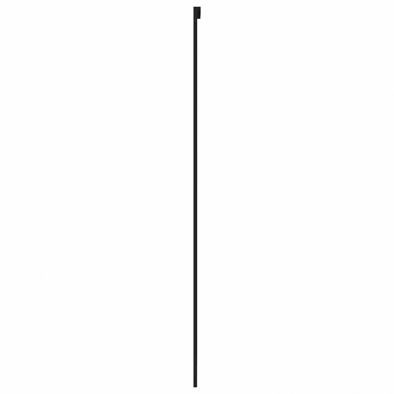 Drzwi przesuwne, czarne, 76x205 cm, szkło hartowane, aluminium