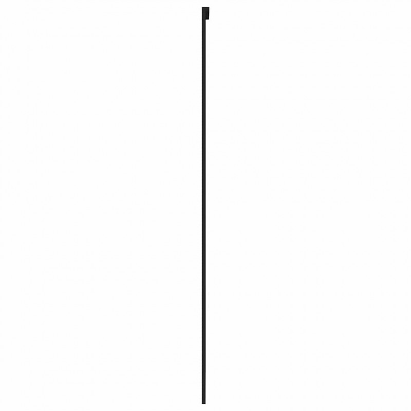 Drzwi przesuwne, czarne, 76x205 cm, szkło hartowane, aluminium