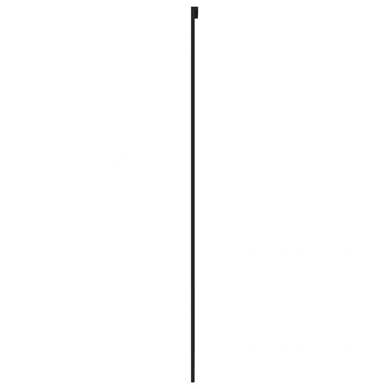 Drzwi przesuwne, czarne, 76x205 cm, szkło hartowane, aluminium
