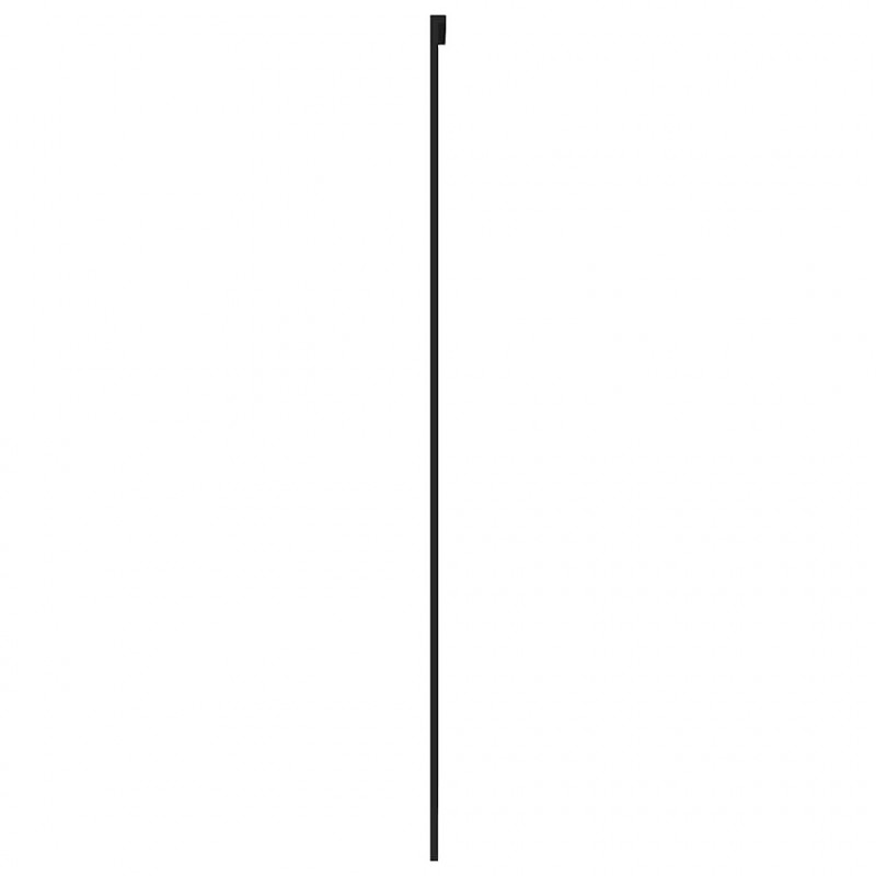 Drzwi przesuwne, czarne, 90x205 cm, szkło hartowane, aluminium