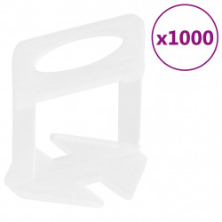 Klipsy do poziomowania płytek, 1000 szt., 1,5 mm