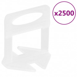 Klipsy do poziomowania płytek, 2500 szt., 2 mm