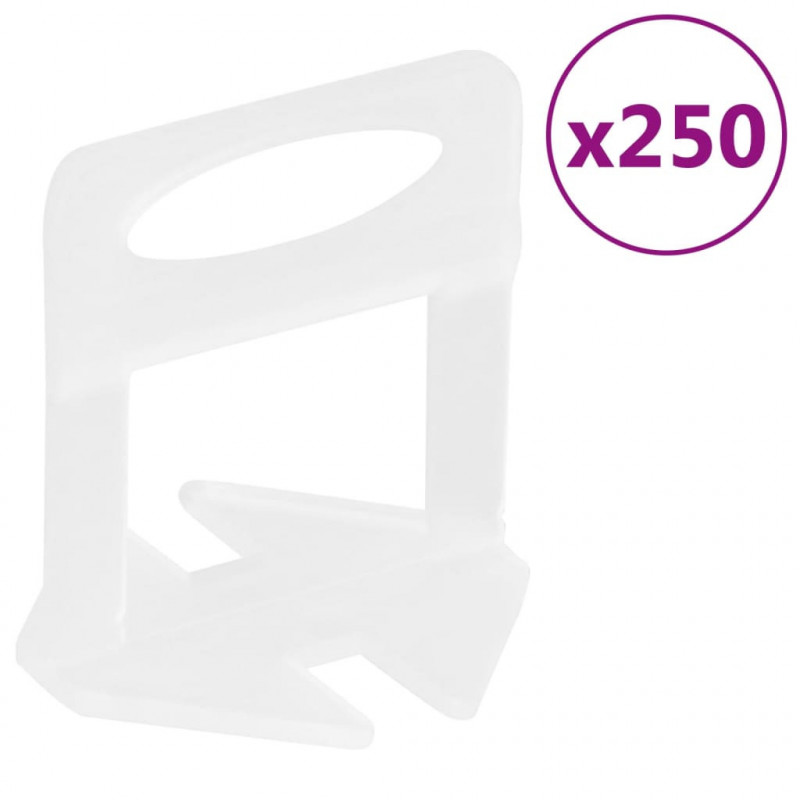 Klipsy do poziomowania płytek, 250 szt., 3 mm