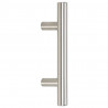 Uchwyty do szafek, 10 szt., srebrne, 64 mm, stal nierdzewna