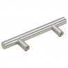 Uchwyty do szafek, 10 szt., srebrne, 64 mm, stal nierdzewna