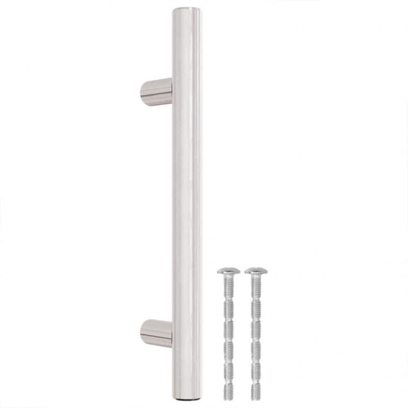 Uchwyty do szafek, 10 szt., srebrne, 96 mm, stal nierdzewna