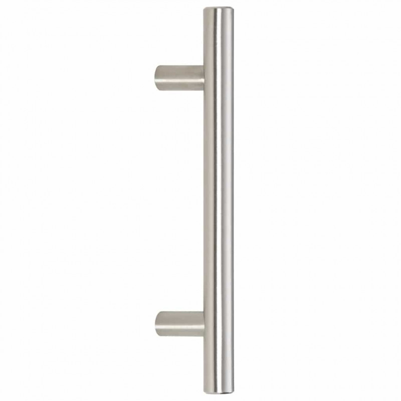 Uchwyty do szafek, 10 szt., srebrne, 96 mm, stal nierdzewna