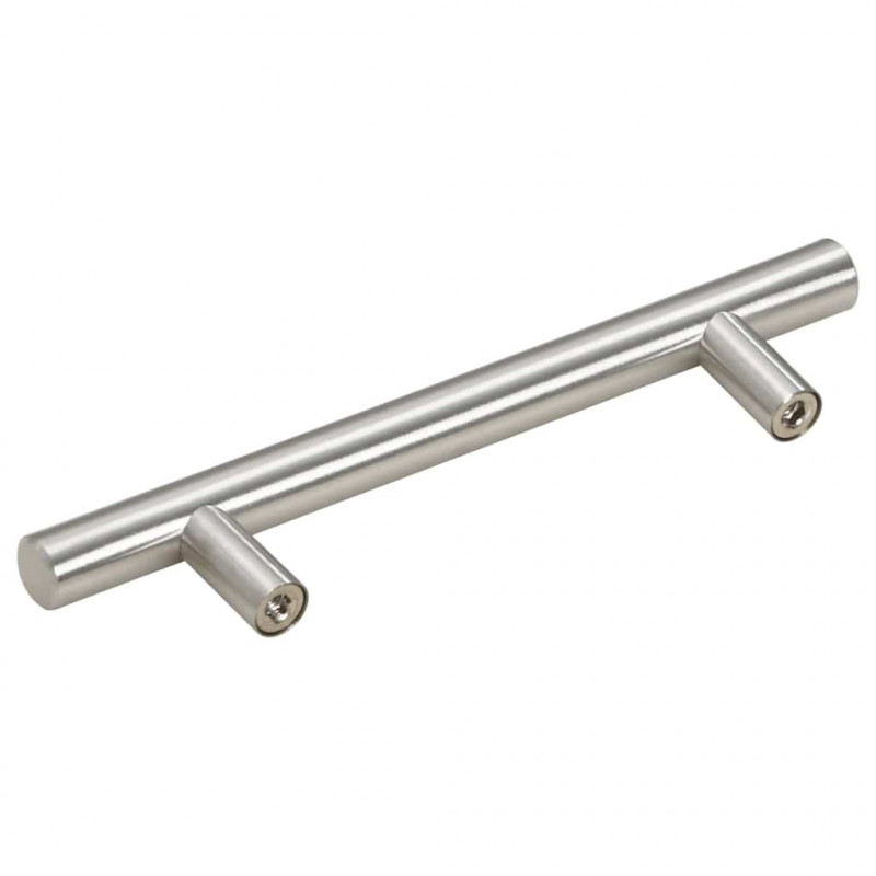 Uchwyty do szafek, 10 szt., srebrne, 96 mm, stal nierdzewna