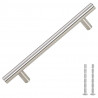 Uchwyty do szafek, 10 szt., srebrne, 128 mm, stal nierdzewna