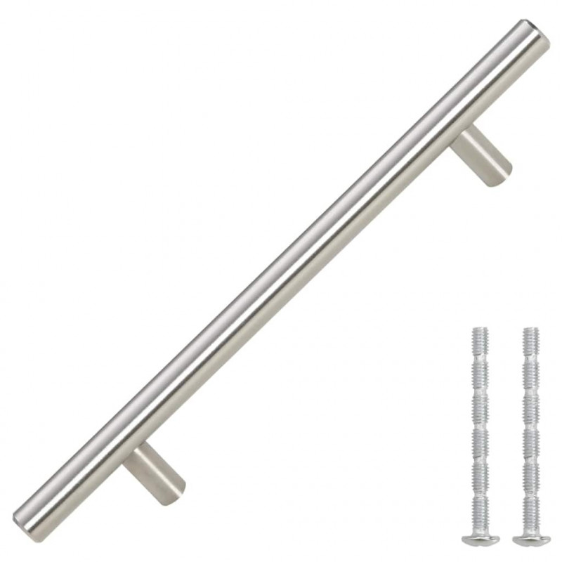 Uchwyty do szafek, 10 szt., srebrne, 160 mm, stal nierdzewna