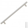Uchwyty do szafek, 5 szt., srebrne, 224 mm, stal nierdzewna