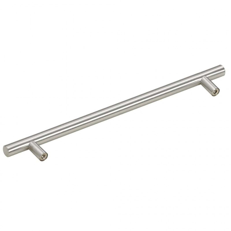 Uchwyty do szafek, 5 szt., srebrne, 224 mm, stal nierdzewna