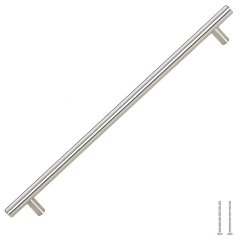 Uchwyty do szafek, 5 szt., srebrne, 320 mm, stal nierdzewna