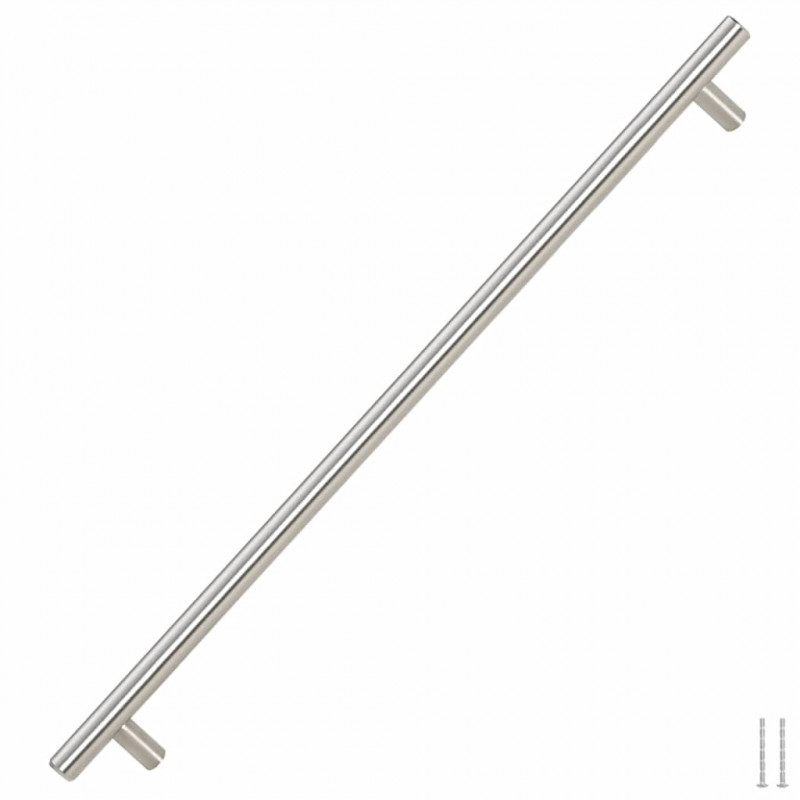 Uchwyty do szafek, 5 szt., srebrne, 480 mm, stal nierdzewna