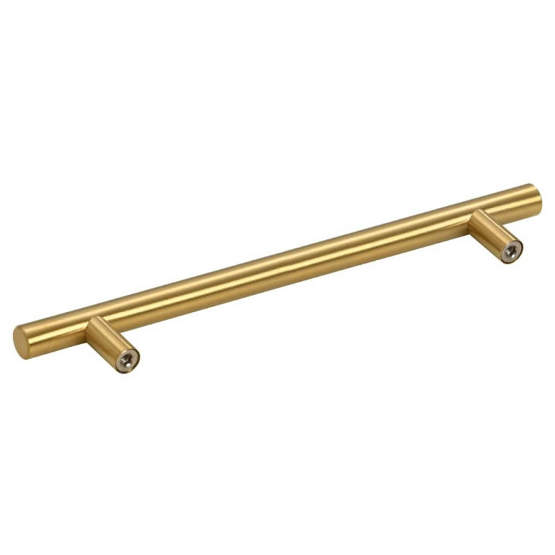 Uchwyty do szafek, 10 szt., złote, 160 mm, stal nierdzewna