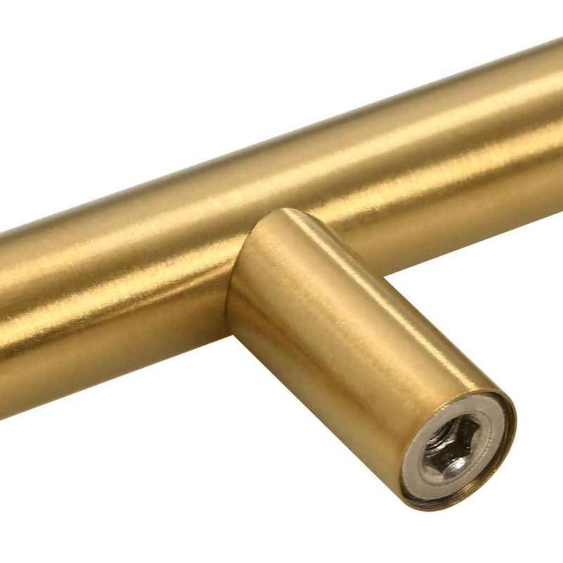Uchwyty do szafek, 5 szt., złote, 192 mm, stal nierdzewna