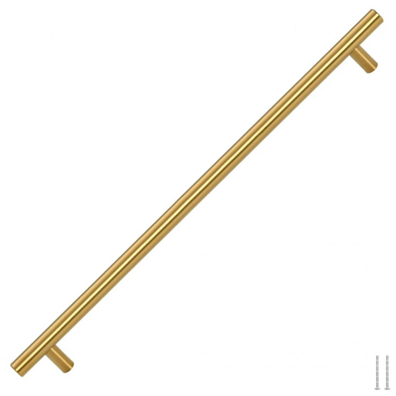 Uchwyty do szafek, 5 szt., złote, 480 mm, stal nierdzewna
