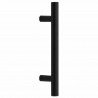 Uchwyty do szafek, 10 szt., czarne, 96 mm, stal nierdzewna