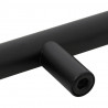 Uchwyty do szafek, 10 szt., czarne, 128 mm, stal nierdzewna