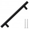 Uchwyty do szafek, 10 szt., czarne, 160 mm, stal nierdzewna