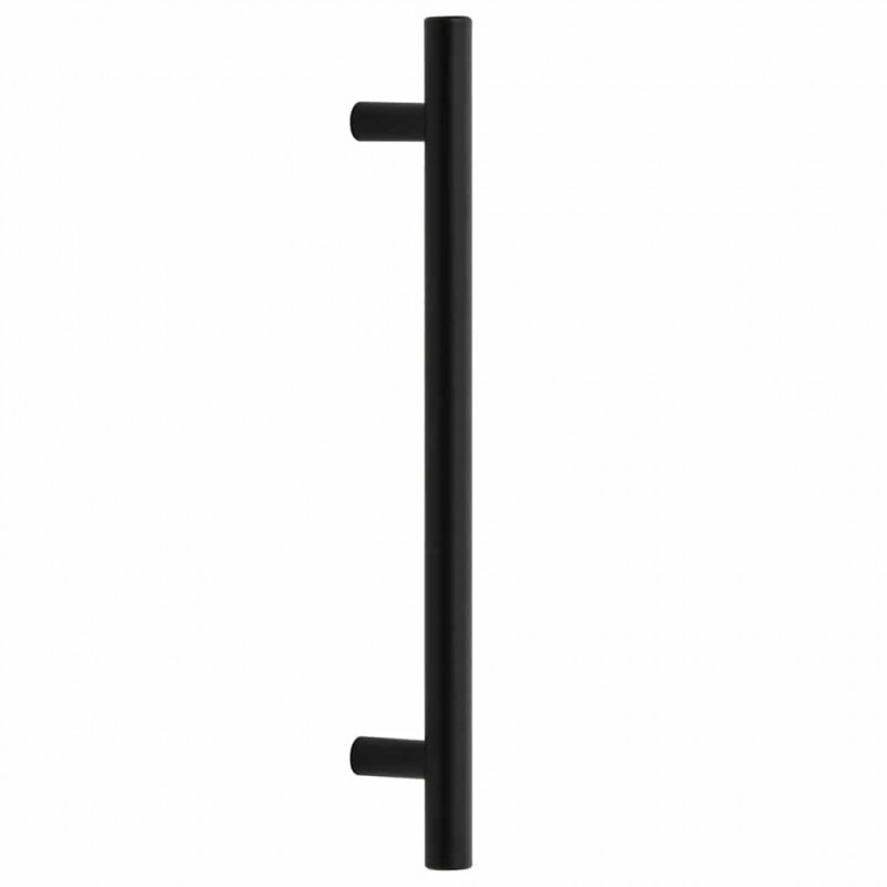 Uchwyty do szafek, 10 szt., czarne, 160 mm, stal nierdzewna
