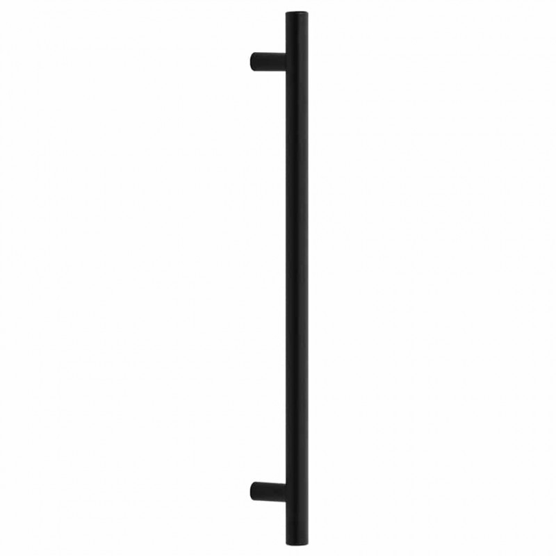 Uchwyty do szafek, 5 szt., czarne, 224 mm, stal nierdzewna