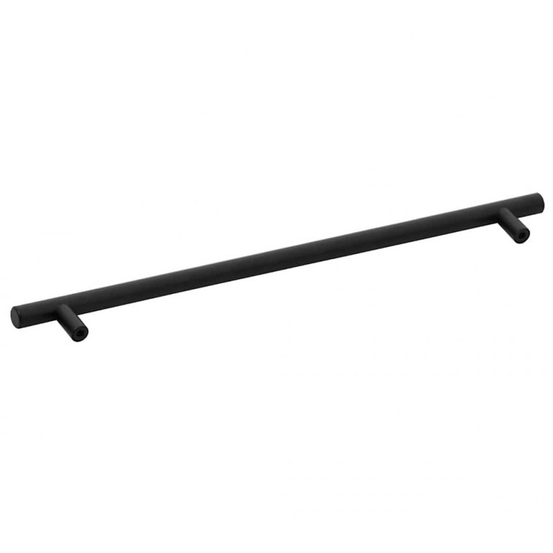 Uchwyty do szafek, 5 szt., czarne, 480 mm, stal nierdzewna