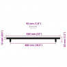 Uchwyty do szafek, 5 szt., czarne, 480 mm, stal nierdzewna