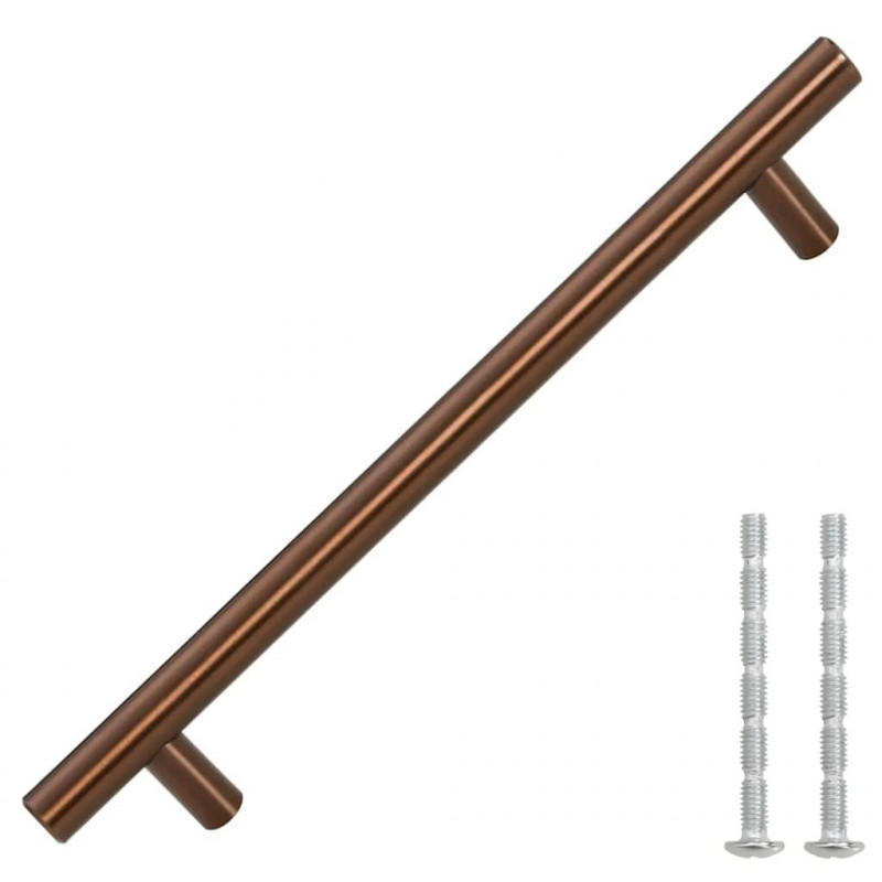 Uchwyty do szafek, 10 szt., brąz, 160 mm, stal nierdzewna