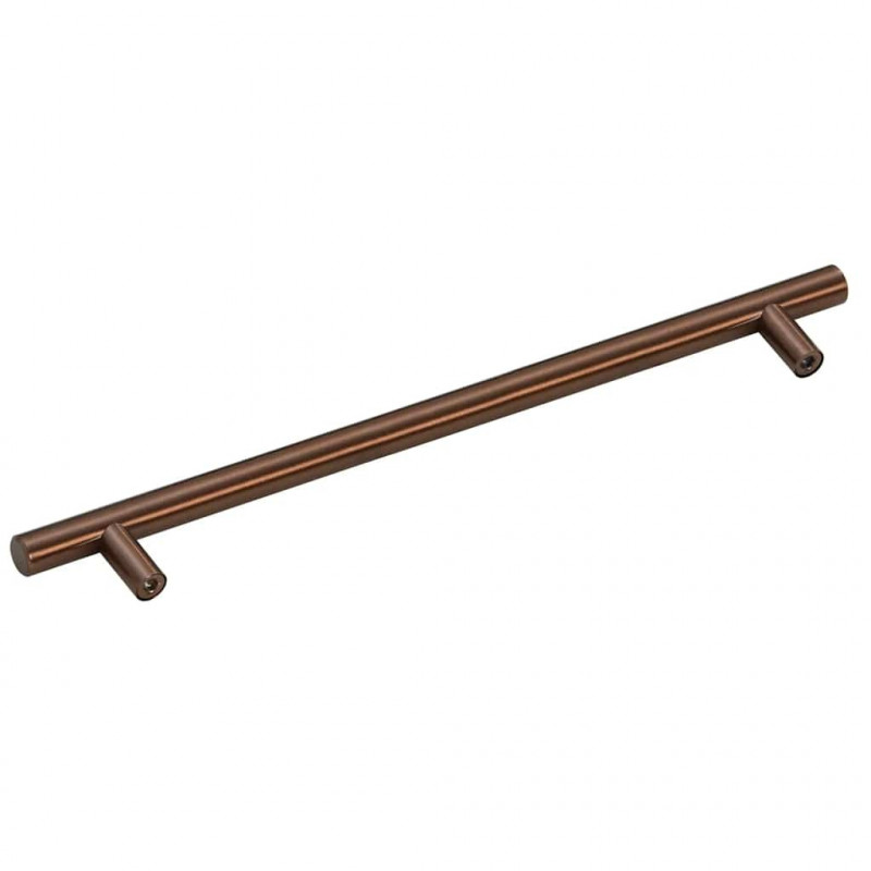 Uchwyty do szafek, 5 szt., brąz, 224 mm, stal nierdzewna
