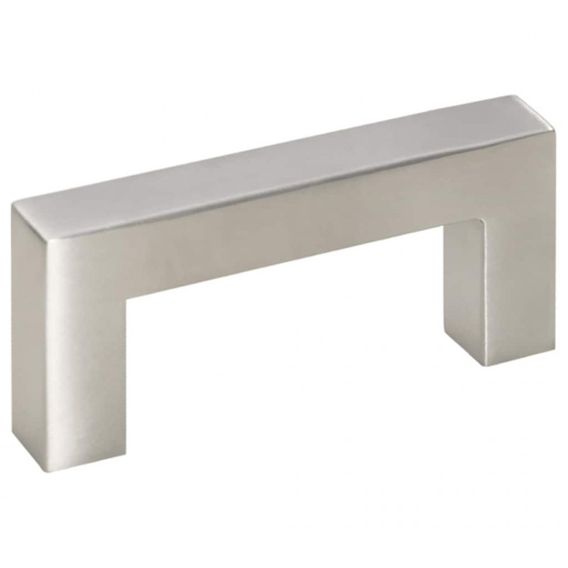 Uchwyty do szafek, 10 szt., srebrne, 64 mm, stal nierdzewna