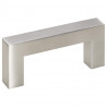 Uchwyty do szafek, 10 szt., srebrne, 64 mm, stal nierdzewna