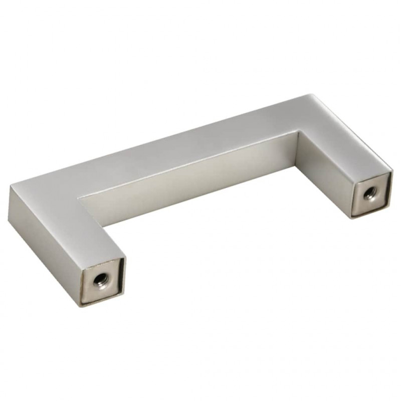 Uchwyty do szafek, 10 szt., srebrne, 64 mm, stal nierdzewna