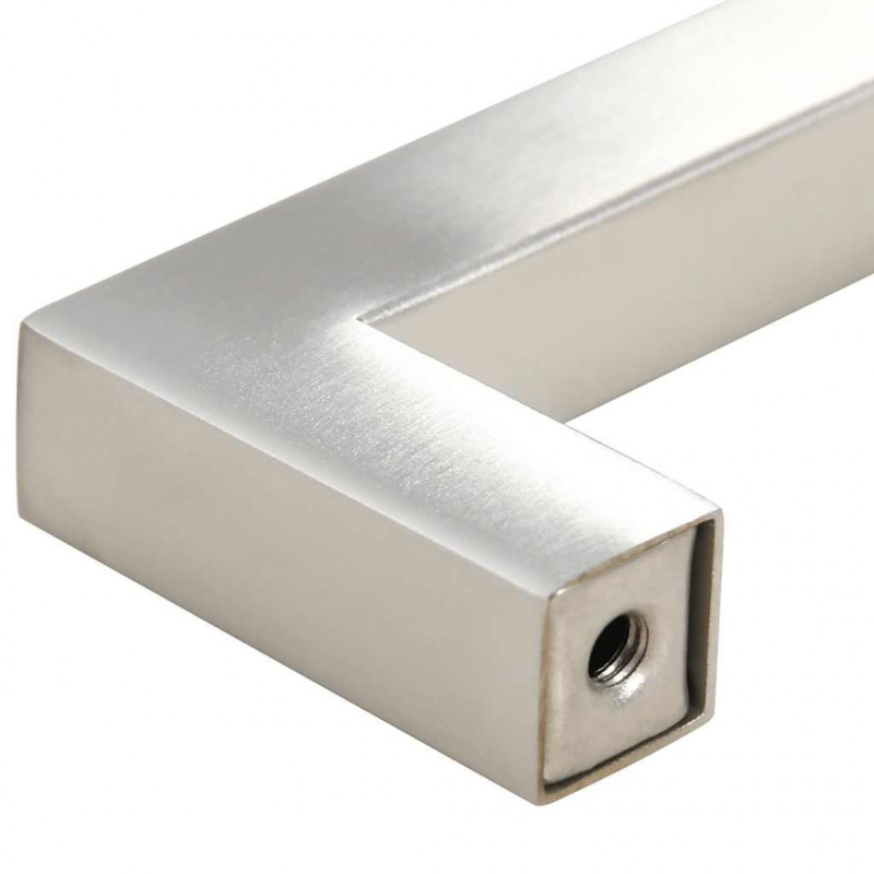 Uchwyty do szafek, 10 szt., srebrne, 64 mm, stal nierdzewna