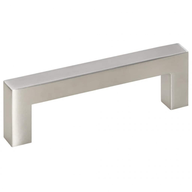 Uchwyty do szafek, 10 szt., srebrne, 96 mm, stal nierdzewna